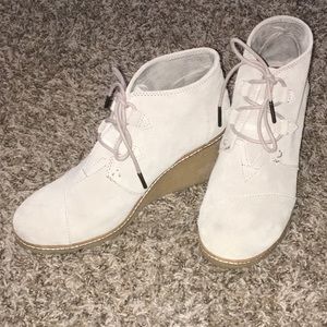 Toms Suede Bootie Wedges